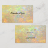Elegant Opal Stone Texture Modern Script Visitekaartje (Voorkant / Achterkant)