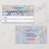 elegant opal texture appointment card visitekaartje (Voorkant / Achterkant)