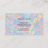 elegant opal texture appointment card visitekaartje (Achterkant)