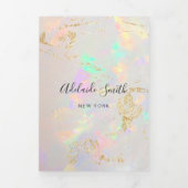 elegant opal tri-voudig brochure drieluik uitnodiging (Cover)