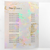 elegant opal tri-voudig brochure drieluik uitnodiging (Binnenzijde eerst)