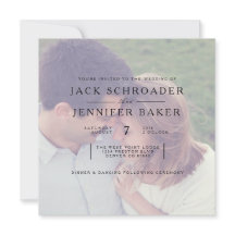 Elegant Opaque Photo Overlay Wedding Invite