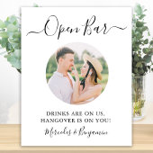 Elegant Open Bar - Aangepaste foto-bruiloft Poster