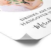 Elegant Open Bar - Aangepaste foto-bruiloft Poster (Hoek)