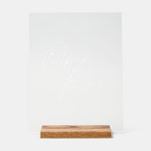 Elegant open bar acryl teken bord (Voorkant)