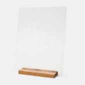 Elegant open bar acryl teken bord (Hoek)