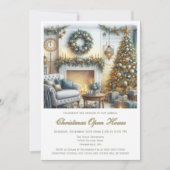 Elegant open kersthuis kaart (Voorkant)