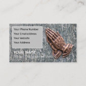 Elegant opgevouwen handen voor ondernemingen visitekaartje (Achterkant)