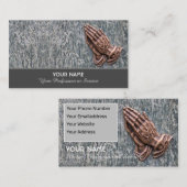 Elegant opgevouwen handen voor ondernemingen visitekaartje (Voorkant / Achterkant)