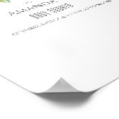 Elegant ophisticated Floral Welkom Poster (Hoek)