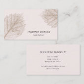 Elegant ophisticated Golden Leaf Visitekaartje (Voorkant / Achterkant)