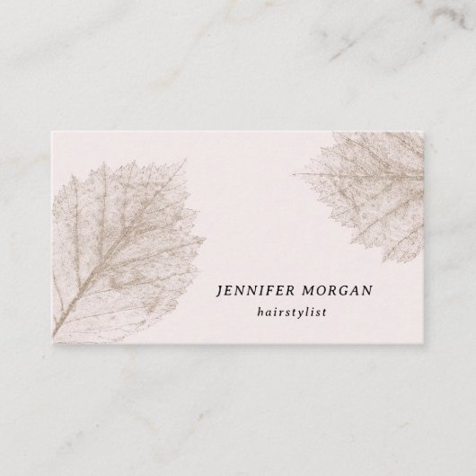 Elegant ophisticated Golden Leaf Visitekaartje (Voorkant)