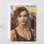 Elegant Orange Math Hand-Written Photo Graduation Kaart (Achterkant)