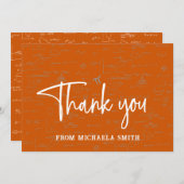 Elegant Orange Mathematics Formulas Graduation Bedankkaart (Voorkant / Achterkant)