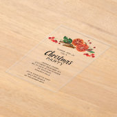 Elegant Orange Slices and Cinnamon Christmas Acryl Uitnodigingen (Laagn)