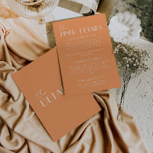 Elegant Orange White Stylish Wedding Details