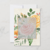 Elegant oranje bloem bruiloft blanco budget kaart (Voorkant)