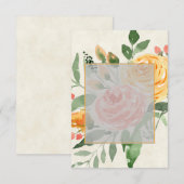 Elegant oranje bloem bruiloft blanco budget kaart (Voorkant / Achterkant)