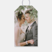 Elegant Oranje Bloem Frame Trouw Dank Je  Cadeaulabel (Achterkant)