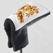 Elegant Oranje bloemen - Pas uw eigen bloemen aan Golfheadcover (3/4 voorkant)