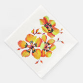 Elegant Oranje bloemen - Pas uw eigen bloemen aan Servetten (Hoek)