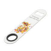 Elegant Oranje bloemen - Pas uw eigen bloemen aan Speed Flessenopener (Voorkant Gekanteld)