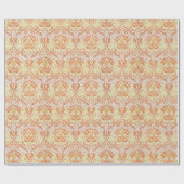 Elegant Oranje bloemmotief Cadeaupapier (Vlak)