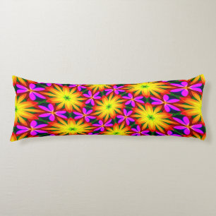 Elegant Oranje bloempatroon Lichaamskussen