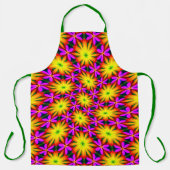 Elegant Oranje bloempatroon Schort (Voorkant)