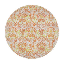 Elegant Oranje Bloempatroon Snijplank