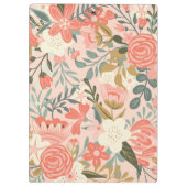 Elegant Oranje Blush Peach Green Ambrosia Floral Klembord (Achterkant)
