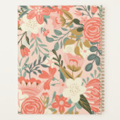 Elegant Oranje Blush Peach Green Ambrosia Floral Planner (Achterkant)