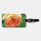 Elegant Oranje Blush Roos Bagagelabel (Voorkant horizontaal)