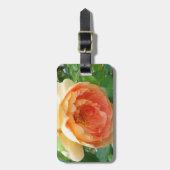 Elegant Oranje Blush Roos Bagagelabel (Voorkant verticaal)
