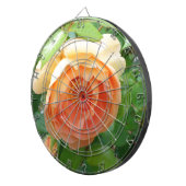 Elegant Oranje Blush Roos Dartbord (Voorkant Rechts)