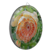 Elegant Oranje Blush Roos Dartbord (Voorkant Links)