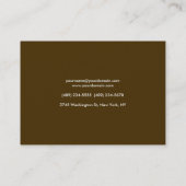 Elegant Oranje bruin minimalistisch professioneel Visitekaartje (Achterkant)