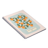 Elegant Oranje Citrus Personalized Notitieboek (Rechterzijde)