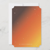 Elegant Oranje Diamond Spider Web Halloween Party Kaart (Achterkant)