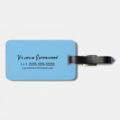 Elegant Oranje en Blue Lotus Flowers Bagagelabel (Achterkant horizontaal)