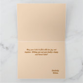 Elegant oranje en roze paaskaart kaart (Binnen)