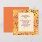 Elegant Oranje Fall Leaves Birthday Celebration Kaart (Voorkant / Achterkant)