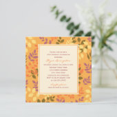 Elegant Oranje Fall Leaves Birthday Celebration Kaart (Staand voorkant)