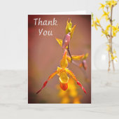 Elegant Oranje Geel Orchidee Bloem Dank u Kaart (Gele Bloem)
