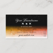 Elegant Oranje gemarmerd zwart-witte juwelen Visitekaartje (Achterkant)