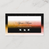 Elegant Oranje gemarmerd zwart-witte juwelen Visitekaartje (Voorkant)