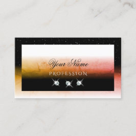 Elegant Oranje gemarmerd zwart-witte juwelen Visitekaartje