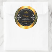 Elegant Oranje Glamor Decor Black Product Labels (Tas)