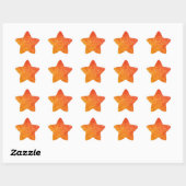 Elegant Oranje Glitter Star Sticker (Vel)