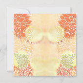 Elegant Oranje Herfst Floral Thanksgiving Kaart (Achterkant)